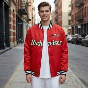 VTG‎ Chase Authentics NASCAR Budweiser Dale Earnhardt Jr Jacket Red Mens L NWOT